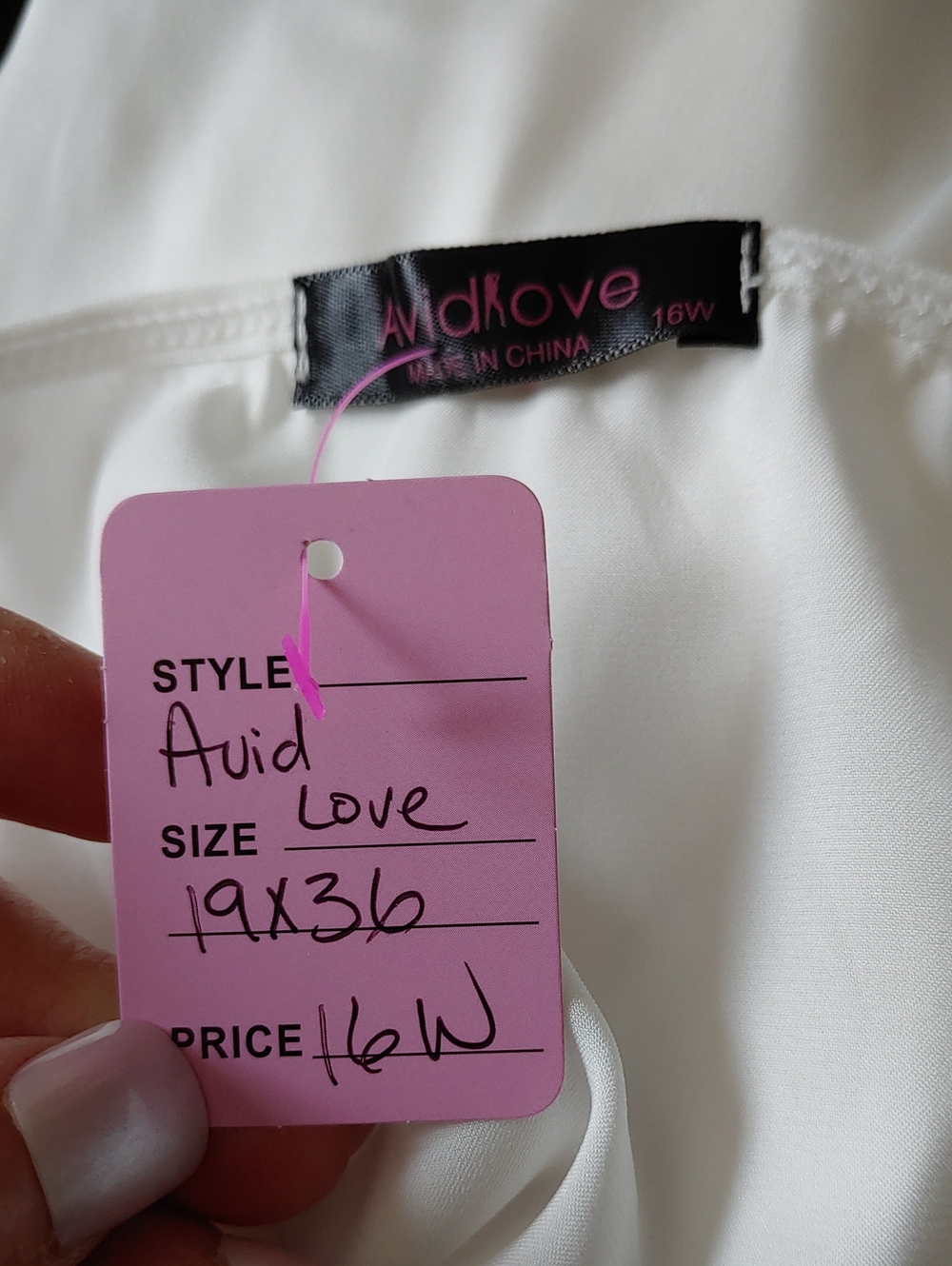 NWOT Avidlove 16W White Super Sexy Lingerie/slip